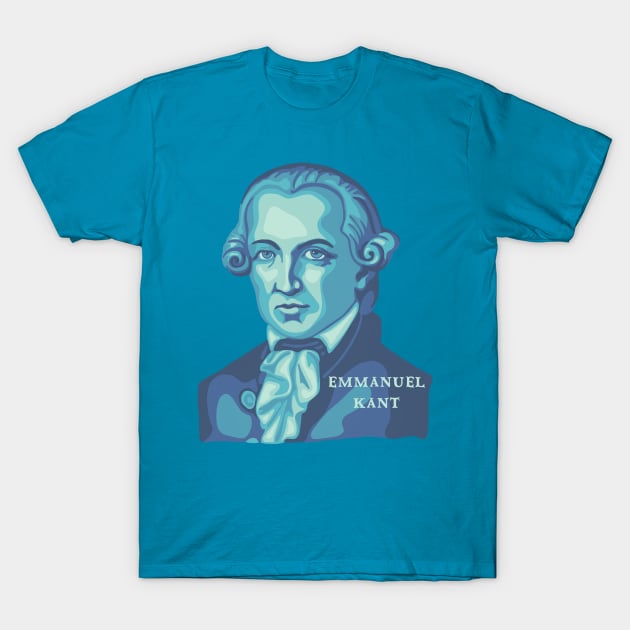 Emmanuel Kant Portrait and Quote T-Shirt by Slightly Unhinged